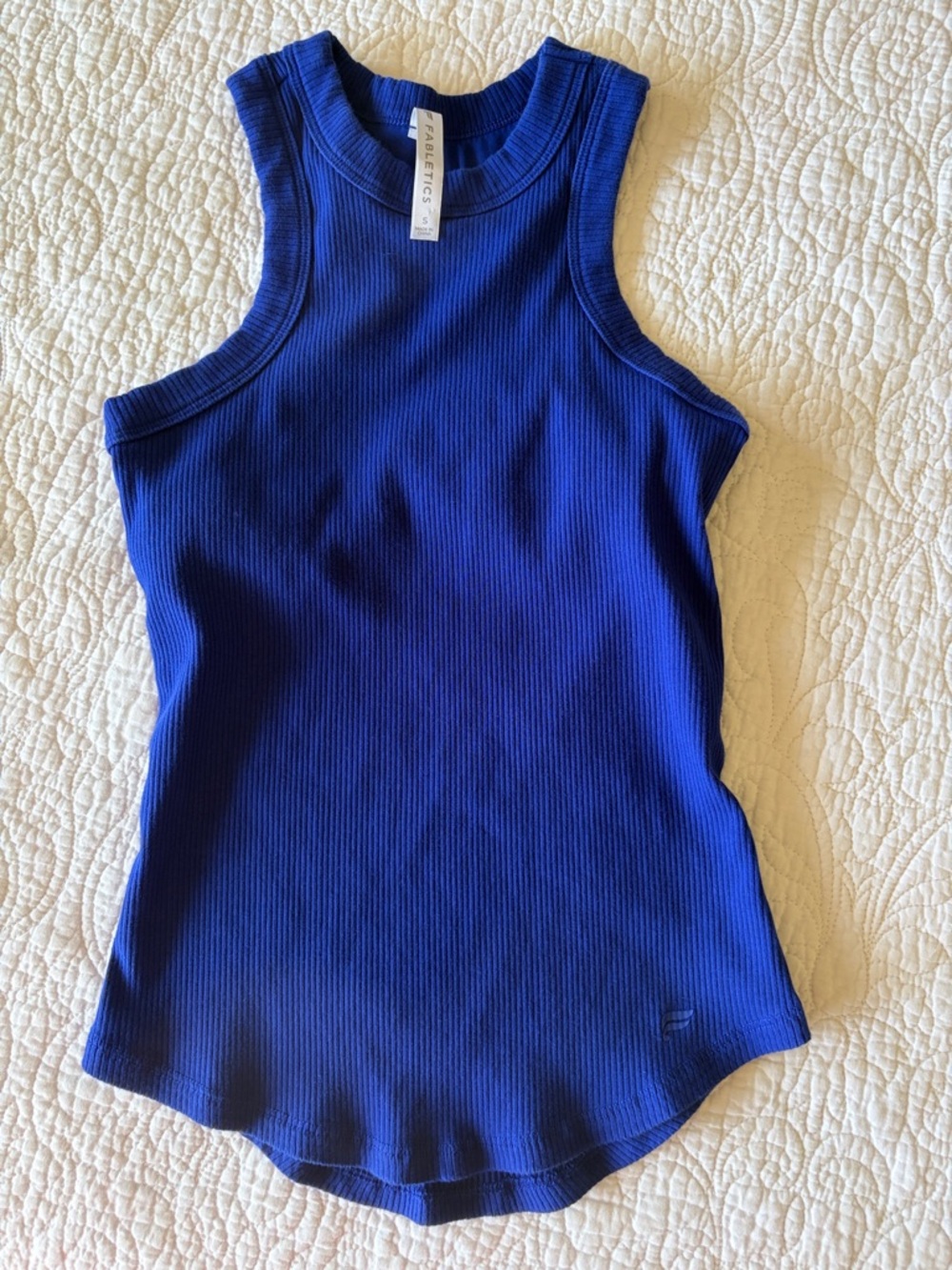 Fabletics Women’s Royal Blue Ribbed Racerback Tank